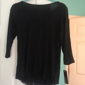 Black blouse, lace details